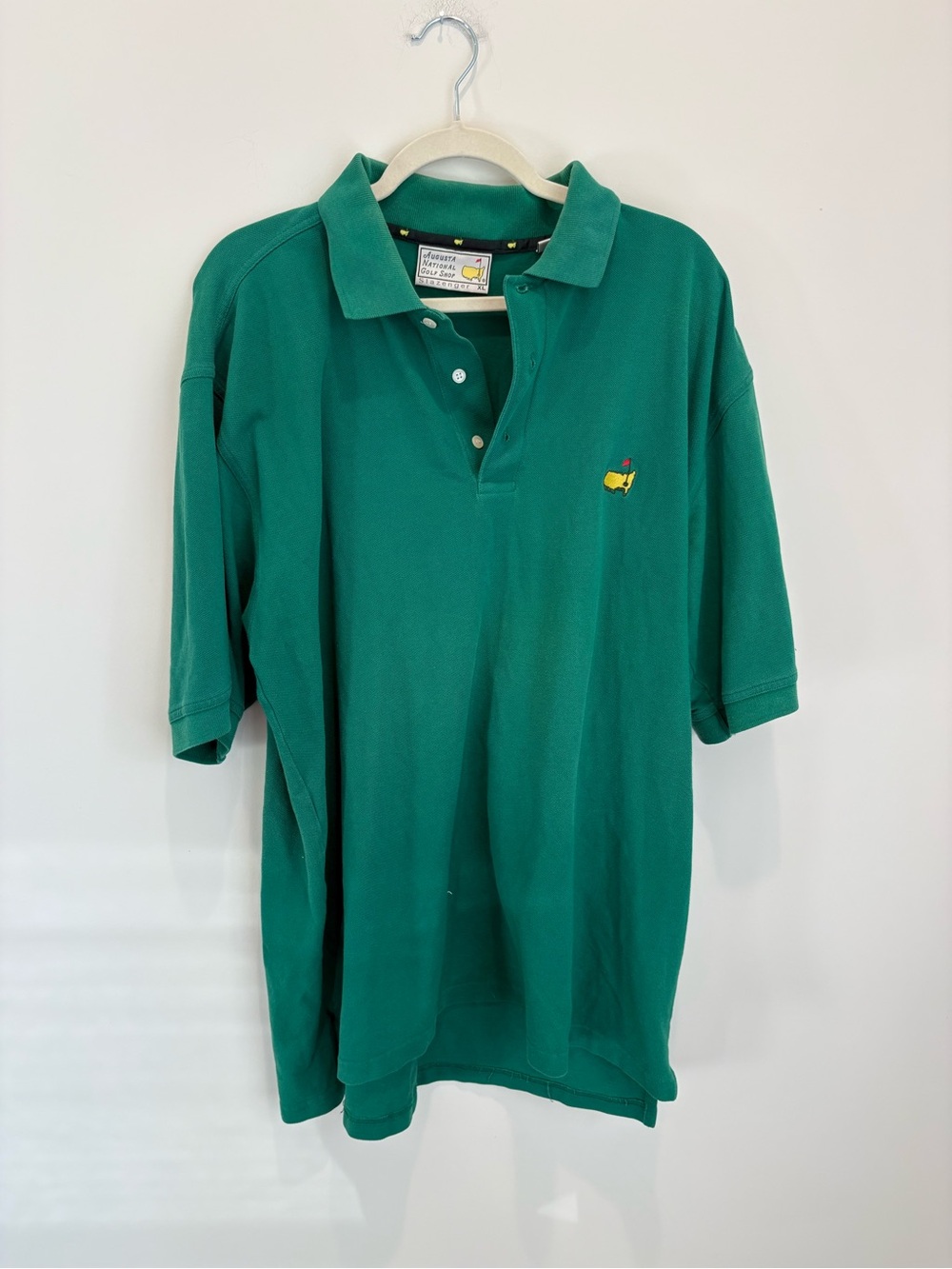 Masters Green Polo with Yellow Embroidered Logo